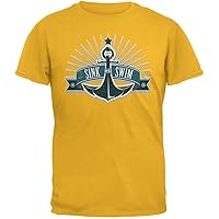 Old Glory Sink Or Swim Gold Adult T-Shirt - Large