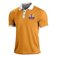 Men's Shirts Casual Breathable Short Sleeve Polo Shirt Sport T-Carnival T Shirts, S-5XL