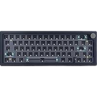 GMK67 65% RGB DIY Mechanical Keyboard,67 Keys Hot Swappable 3pin/5pin Switch,Programmable Triple Mode Bluetooth 5.0/Type-C Wired/2.4GHz Wireless Customized Keyboard Kit (Black)