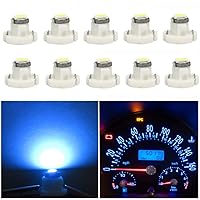 WLJH 10x Ice Blue T4.2 Neo Wedge Led 3030 Chip 10mm Base Car Instrument Cluster Led Bulb Dashboard Gauge Bulb HVAC AC Heater Climate Control Lamps Switch Indication Interior Light Replacement
