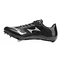 Track Spikes Running Sprint Track and Field Mesh Microfiber Leather Lightweight Waterproof Professional Athletic Shoes 155s White Black for Boys,Girls,Womens,Mens