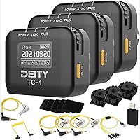 Deity TC-1 KIT Wireless Timecode Box 3 PCS,2.4G Radio,Timecode Accuracy 0.5ppm,8 Channel,Bluetooth 5.0,Max Range 250 FT, Support APP Control with 3 BNC Cable Wireless Timecode Generator