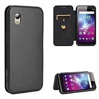 Ultra Slim Case for ZTE Blade A3 Lite Carbon Fiber Texture Magnetic Horizontal Flip TPU + PC + PU Leather Case with Card Slot Phone Back Cover (Color : Black)