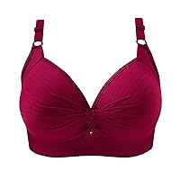 Plus Size Bras for Curvy Women Push Up Bralette Full Coverage Daily Bras Wireless Everyday Bras Comfy Lingerie Tops