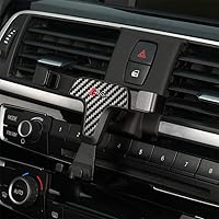 Carbon Fiber Phone Holder for BMW 3 Series 2012-2018, Adjustable Car Air Vent Mount, 360 Rotation, fits iPhone 13/14/15/16/17/18/X/11/10/9
