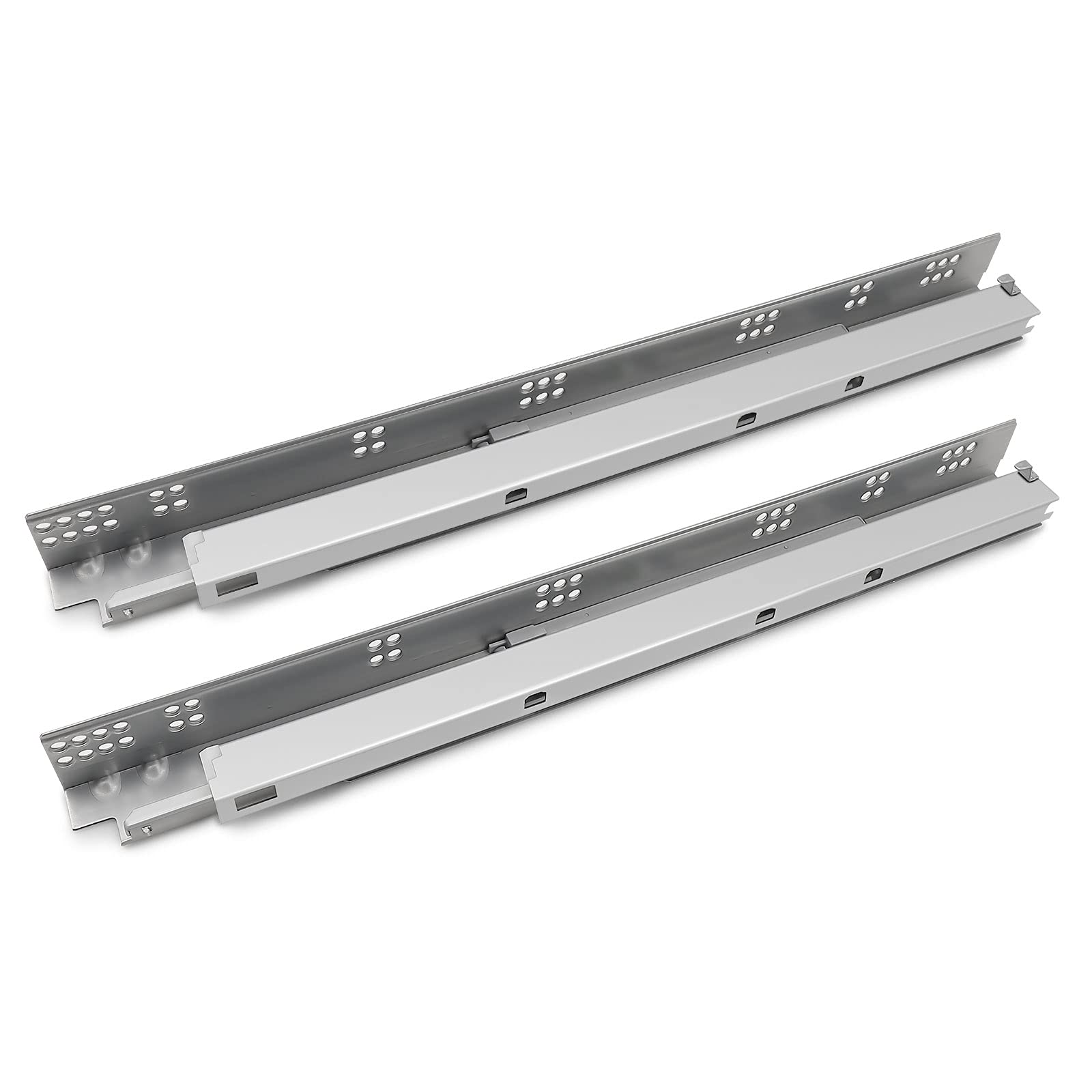 Gobrico Soft Close Under Mounted Drawer Slides 21 inch, Heavy Duty Concealed Drawer Slide Glides Runners Full Extension, with Locking Device Rear Mounting Brackets, 1Pair