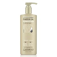 GIOVANNI Smoothing Castor Oil Conditioner, 24 oz. – All Hair Types, Moisturize Hair & Scalp, Hydrate & Tame Frizz, Jojoba, Argan Oil, Coconut Oil, Shea Butter, Keratin