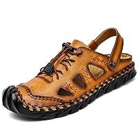 Men's Anti-collision Toe Sandals Outdoor Slip-on Hiking Shoes Flat Slippers