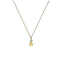 jewellerybox Gold Plated Sterling Silver Tiny Star Necklace 14-32 Inches