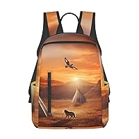 Native American Tribes Print Backpack Laptop Bags Lightweight Unisex Daypacks For Outdoor Travel Work