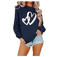 Womens Tshirts Casual Couples Gifts Crew Neck Long Sleeve Tops Going Out Soft Plus Size Tops for Women