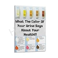 DFHEJG Hospital Examination Department Poster Urine Hydration Chart Art Poster (6) Canvas Painting Wall Art Poster for Bedroom Living Room Decor 08x12inch(20x30cm) Frame-style