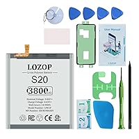 S20 Battery Replacement Kit for Samsung Galaxy S20 SM-980F/SM-G981U/U1/F/B/W and Other All G981 Models with Repair Tools Kit and User Manual
