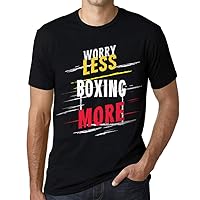 Men's Graphic T-Shirt Worry Less Boxing More Eco-Friendly Limited Edition Short Sleeve Tee-Shirt Vintage