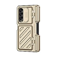 for Galaxy Z Fold 4 Case Transfo Gold GG, One-Piece Upgraded Hinge Protection