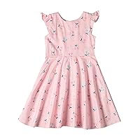 Kids Toddler Baby Girls Spring Summer Print Ruffle Sleeveless Princess Dress Dance Dresses for Girls