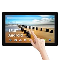 15.6 inch Touchscreen Monitor, Android All-in-One PC Touchscreen Computer, Built-in Speakers, WiFi & BT, RK3568 RAM 2G & ROM 16G, HD-MI Monitor for POS, Menu Screen, Digital Picture Fram