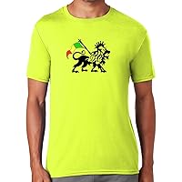 Men's Moisture-Wicking Rasta Lion Yoga Tee Shirt