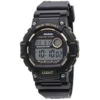 Casio Mud Resistant Stainless Steel Quartz Watch with Resin Strap, Black, 27.6 (Model: TRT-110H-1A2VCF)