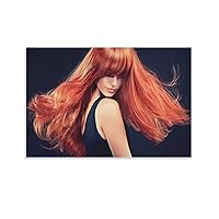 Posters Hair Salon Posters Beauty Salon Posters Bright Red Hair Pictures Barbershop Posters Canvas Art Posters Painting Pictures Wall Art Prints Wall Decor for Bedroom Home Office Decor Party Gifts