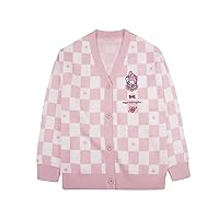 Kawaii Sweater for Women Girl Anime Plaid Kawaii Cardigan Clothes JK Uniform Cosplay Cutecore Kawaii Jacket Long