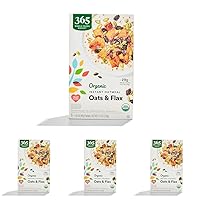 Organic Instant Oatmeal, Oats & Flax, 11.3 Ounce, 8 Count (Pack of 4)