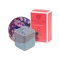 July Birthstone Ruby 3 Piece Gift Set All Natural Bar Soap, Bath Bomb, Shower Steamer Made in USA Palm Oil Free
