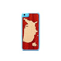 CARVED Clear Wood Case for iPhone 5C - USA Map (5C-CC1-USA)