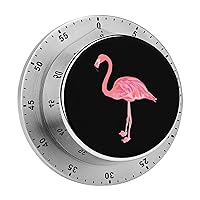 Pink Flamingo Bird Kitchen Timer Mini Timer Cooking Timer Clock Countdown Timer Loud Alarm Clock for Home