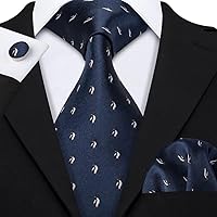 Men Tie Silk Jacquard Woven Cartoon Pattern Tie For Men Wedding Business Party Neck Tie Set