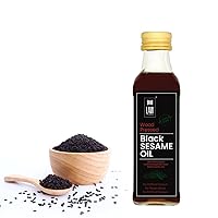 looms & weaves - Wood Pressed Black Sesame Oil/Gingelly Oil in Glass Bottle (for skin) - 100 ml