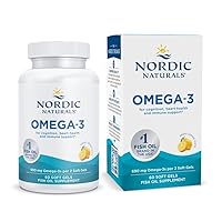 Omega-3, Lemon Flavor - 60 Soft Gels - 690 mg Omega-3 - Fish Oil - EPA & DHA - Immune Support, Brain & Heart Health, Optimal Wellness - Non-GMO - 30 Servings
