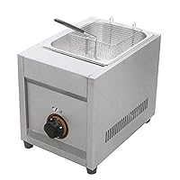 Commercial Deep Fryer,Countertop Kitchen Frying Machine with Stainless Steel Basket with Temperature Control for Home Kitchen and Restaurant