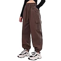YiZYiF Kids Girls Joggers Sport Athletic Casual Cargo Pants High Waist Jazz Hip Hop Legging Casual Loose Trousers