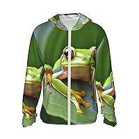 Sun Protection Hoodie Lightweight Shirt Long Sleeve Tree Frog Baby Sun Shirt Quick Dry Rash Guard for Outdoor