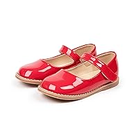 Toddler Girls' Casual Dancing Leather Princess Sandals Hook Loop Pure Color Dress Shoes Soft Sole Single Shoes