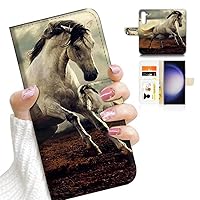 for Samsung S24+, for Samsung Galaxy S24 Plus, Designed Flip Wallet Phone Case Cover, A9521 Horse