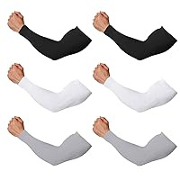4-Pairs Arm Sleeves for Men and Women - Tattoo Cover Up - Cooling Sports Sleeve for Basketball Golf Football