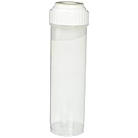 Hydronix EC-2510C Clear Empty Standard Size Water Filter Cartridge, Durable Construction Universal Pre/Post Use 2.5 x 10