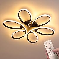 Modern LED Ceiling Chandelier Lighting Fixture with Remote Control Dimmable Ceiling Light for Living Room Dinning Room Bedroom Kitchen Home Decorative Lamp (23 inch/60CM)