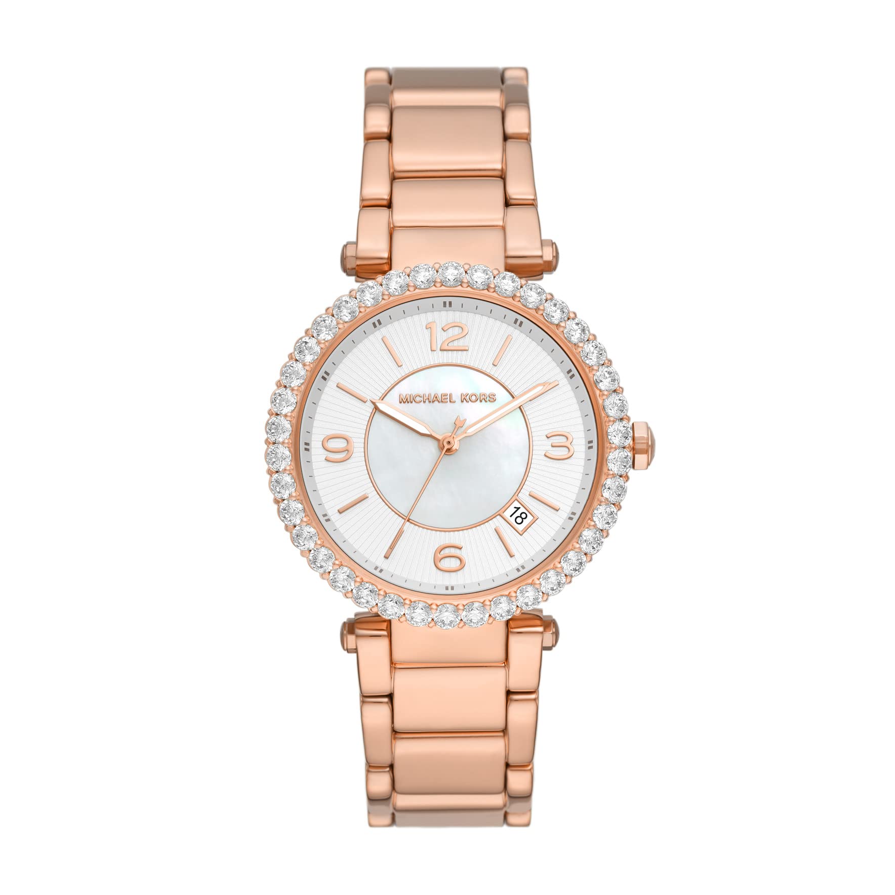 Michael Kors Parker Stainless Steel Watch With Glitz Accents