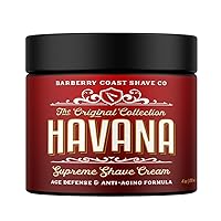 Havana Shaving Cream for Men - Scent: Tobacco, Vanilla, Coco Bean - Made with Shea Butter, White Tea & All Natural Ingredients