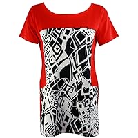 Rectangles, Short Sleeve Fashion Tunic on a Geometric Print