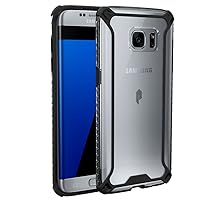 Galaxy S7 Edge Case, POETIC [Affinity Series] [Premium Thin][Corner Protection] No Bulk/Protection Where its Needed/Dual Material Protective Bumper Case for Samsung Galaxy S7 Edge Black/Clear