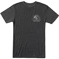 RVCA Men's Red Stitch Short Sleeve Graphic T-Shirts - Balance Rise | Black, X-Large