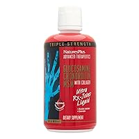 NaturesPlus Advanced Therapeutics Triple Strength Ultra Rx-Joint Liquid with Black Cherry & SierraSil - 30 fl oz - Mixed Berry Flavor - Extra Strength Joint Support - Gluten-Free - 30 Servings