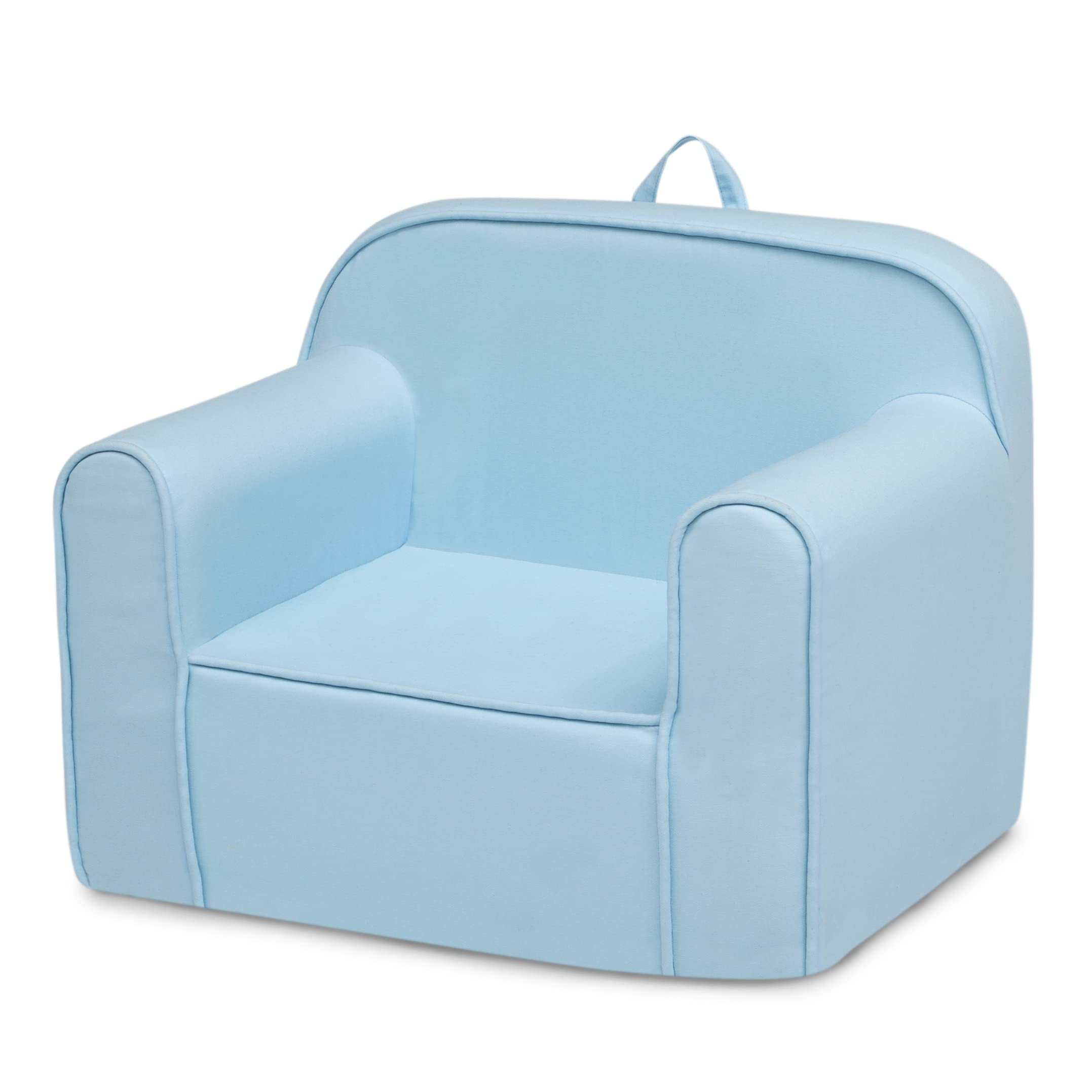 Delta Children Cozee Chair for Kids for Ages 18 Months and Up, Light Blue
