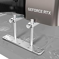 Antec GPU Support Bracket, Graphics Card GPU Brace Support with Dual Slot, Adjustable Height GPU Stand, Holder Bracket for Prevent Video Card Sag - Silver