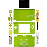 New Full Housing Case Cover Shell with Buttons Replacement Parts for Nintendo DS Lite NDSL Game Console-Lime Green.