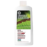 Desert Essence Neem Cinnamint Mouthwash 16 fl oz - Non-GMO, Gluten Free, Vegan, Cruelty Free, Sugar Free, Alcohol Free - Eco-Harvest Tea Tree Oil - Ayurvedic Neem -